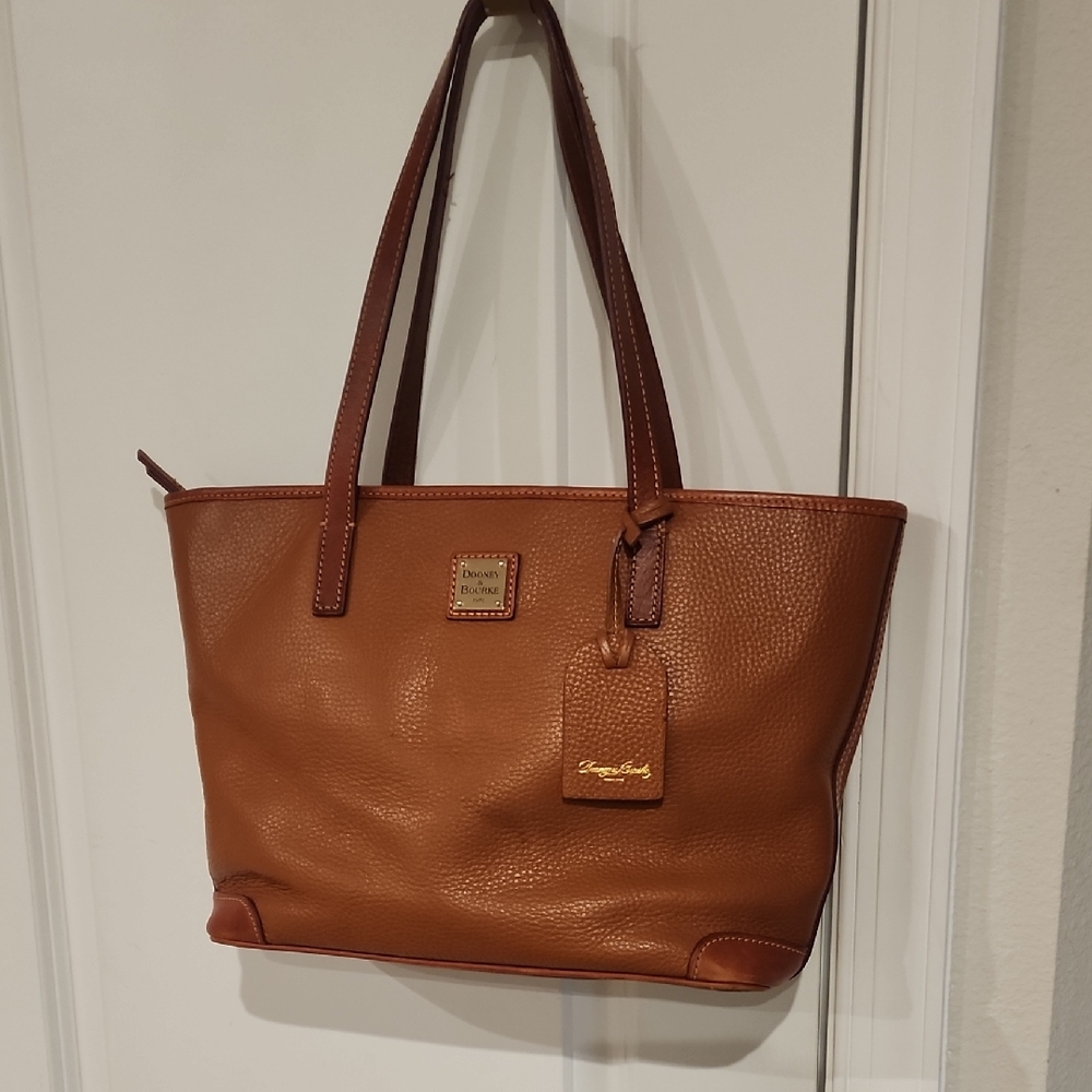 Dooney & Bourke Caramel Brown Pebbled Leather Tote